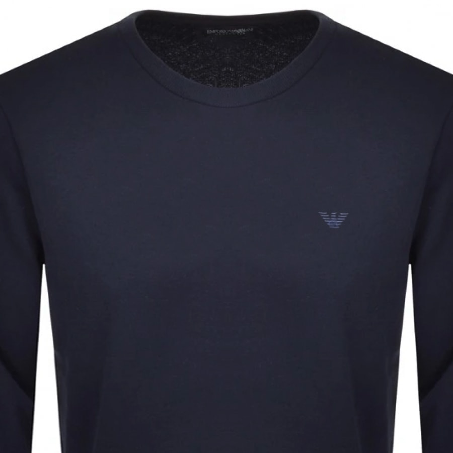 Alternative Image for ProductEmporio Armani Lounge Logo Sweatshirt Navy2